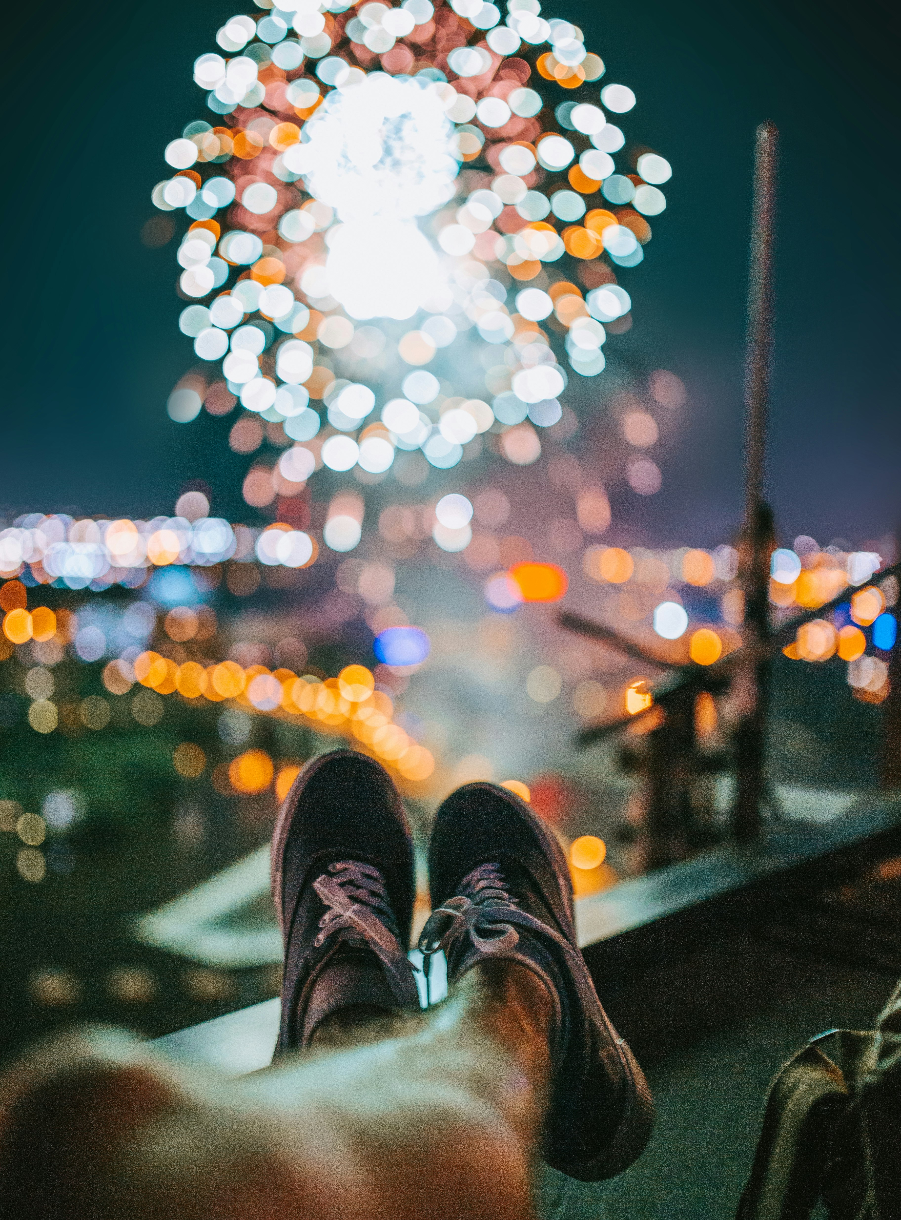 fireworks at night